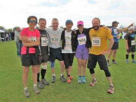 Competitors at the start of our annual Three Forts Challenge race run over very tough terrain on the South Downs. This is one ofthe most important events in our club's calendar